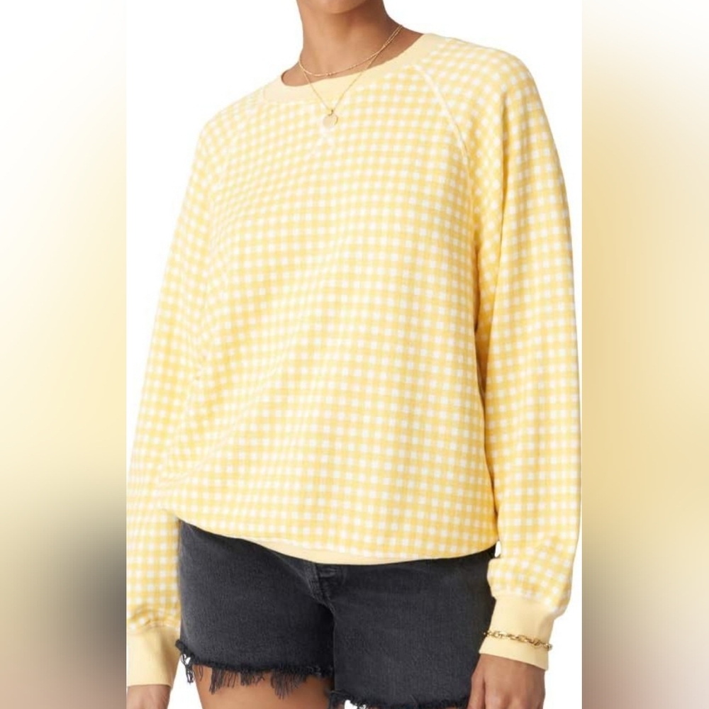 NWT Croft and Barrow Plus Size Yellow Checkered Sweater